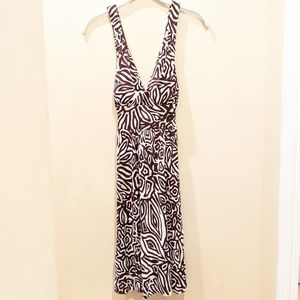 Banana Republic Printed Crossback Silk Dress